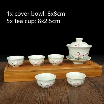 Çin Altı parça bir Takım Teaware Drinkware Çay Töreni çaydanlık seti saklama çantası Süzgeç Çay Fincanı Ev Seramik çay seti 3