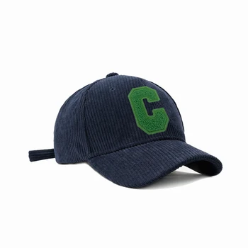 C Havlu Nakış kadın beyzbol şapkası Kış Şapka Yeşil Kadife Kalınlaşmak erkek Kap Kadın Snapback Kpop Aksesuarları BQM189 3