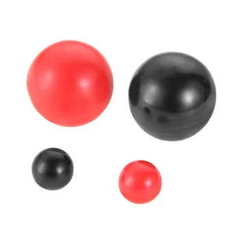 Iplik M4/M5/M6/M8/M10 / M12 Plastik Sıkma Bakır Çekirdek Topuzu Topu Şekilli Kafa Sıkma Topuzu Siyah veya Kırmızı 2 adet 3