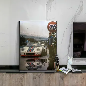 24 Saat Le Mans Automobil Martini Tuval Posterler ve Baskılar Nordic Poster Duvar sanat resmi Oturma Odası Ev Dekorasyon için 3