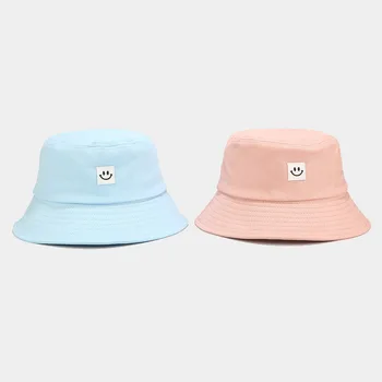 Katı Kadın Kova Şapka Yeni Şeker Renkler Gülümseme Yüz güneş şapkası Açık Spor Seyahat Plaj Kapaklar Balıkçı Şapka Hip Hop Kadın Kap 3