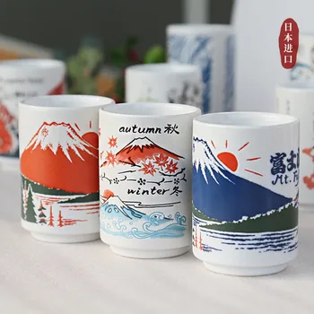 Japon Tırnak Tarzı Seramik Kupalar Çay Şarap Suşi Aşkına Fincan Komik Kyoto Samurai Balık Desen Aile Restoran Dekor seyahat hediyesi 3