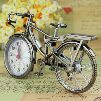 Ev Dekor Retro Bisiklet çalar saat Arapça Sayısal Bisiklet Şekli çalar saat Yaratıcı Masa Saati Serin çalar saat Sanat Eserleri 3