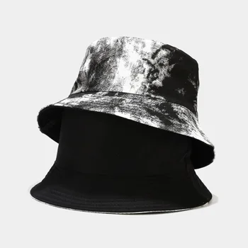 Moda Kova Şapka Katlanabilir Balıkçı Şapka Kravat Boya Moda Unisex Panama Çift Taraflı Giyen Seyahat Hip-Hop güneş şapkası Kadınlar Erkekler için 3