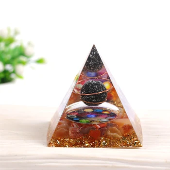 1 ADET Doğal Kristal Çakıl Reiki Piramit Orgonit Silikon Kalıp Reçine Dekor Zanaat Takı Yapımı Kalıp Piramit Çakra Çarpan 3