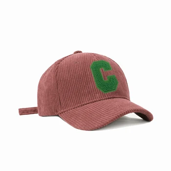 C Havlu Nakış kadın beyzbol şapkası Kış Şapka Yeşil Kadife Kalınlaşmak erkek Kap Kadın Snapback Kpop Aksesuarları BQM189 4
