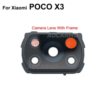 Aocarmo Xiaomi POCO X3 Anakart Kapağı Ve Kamera Lens Çerçeve Yedek parça İle 4