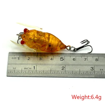 4 Adet Sert Kriket Balıkçılık Cazibesi Plastik Böcek Ağustosböceği yem Yem 4cm Yapay Crankbait Mücadele Sinek Balıkçılık 4