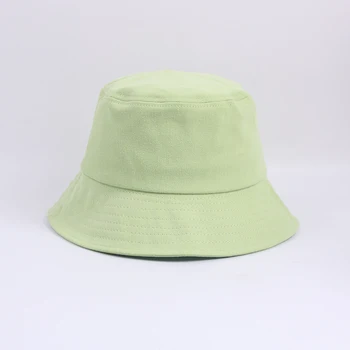 12 Renkler DIY Logo Pamuk Kova Şapka Logo Baskı Nakış Yumuşak Nefes Kadın güneşlikli kep balıkçılık şapkası Erkekler Panama kova kapağı 4