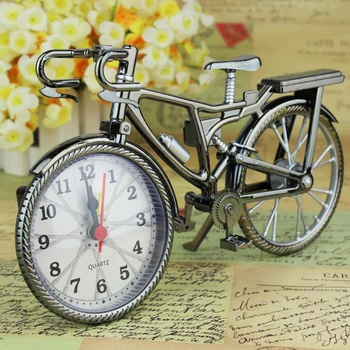 Ev Dekor Retro Bisiklet çalar saat Arapça Sayısal Bisiklet Şekli çalar saat Yaratıcı Masa Saati Serin çalar saat Sanat Eserleri 4