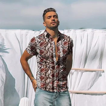 Camisa hawaiana de manga corta para hombre a la moda de 2021 camisas de secado rápido de talla grande asiáticas. M - 2XL ınforma 5